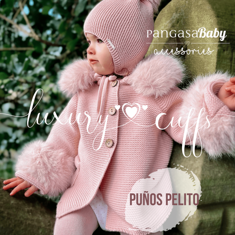 Puñitos Pelo Natural Rosa Empolvado/ Vintage-Pangasa