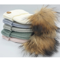 Gorro Unisex con Pelo Natural-Monnuage
