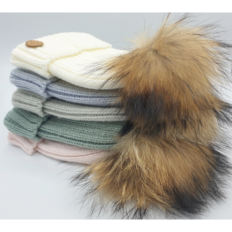 Gorro Unisex con Pelo Natural-Monnuage Gorro Unisex con Pelo Natural-Monnuage