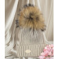 Gorro Unisex con Pelo Natural-Monnuage Gorro Unisex con Pelo Natural-Monnuage