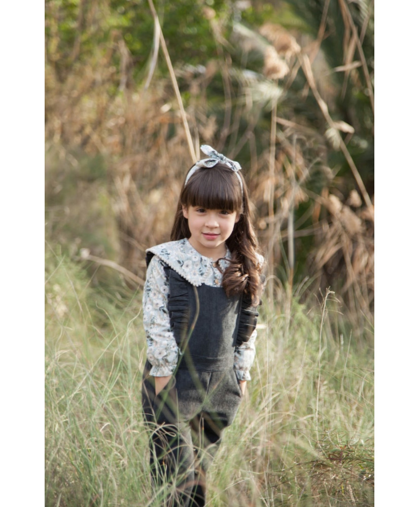 Blusa+Mono Flores Marino-Coco Acqua