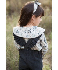 Blusa+Mono Flores Marino-Coco Acqua