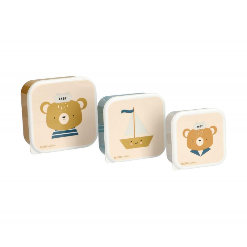 3 Cajas Almuerzo Simon Bear Tutete by Eef Lillemor-Tutete