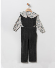 Blusa+Mono Flores Marino-Coco Acqua