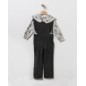 Blusa+Mono Flores Marino-Coco Acqua