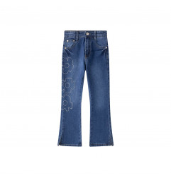 Pantalón Campana Vaquero decoración dlores-Newness