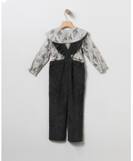 Blusa+Mono Flores Marino-Coco Acqua