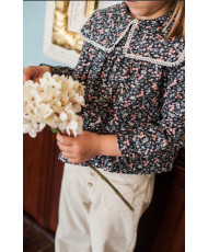 Pantalon+Blusa Flores Marino-Coco Acqua