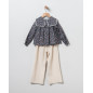 Pantalon+Blusa Flores Marino-Coco Acqua