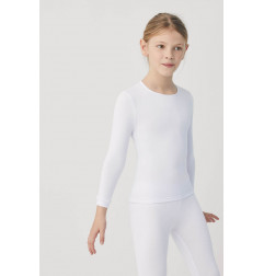 Camiseta térmica UNISEX infantil manga larga blanco-Ysabel Mora