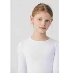 Camiseta térmica UNISEX infantil manga larga blanco-Ysabel Mora
