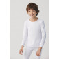 Camiseta térmica UNISEX infantil manga larga blanco-Ysabel Mora