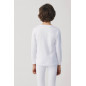 Camiseta térmica UNISEX infantil manga larga blanco-Ysabel Mora