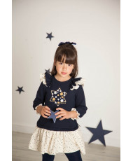Vestido Felpa Marino-Coco Acqua
