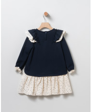 Vestido Felpa Marino-Coco Acqua