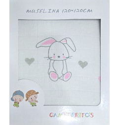 Muselina(Conejo) 120 x 120 cm-Gamberrito's