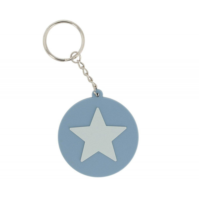 Llavero Silicona Personalizable Star Blue-Tutete