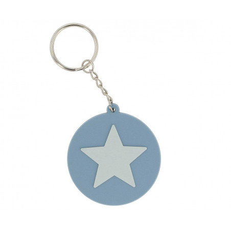Llavero Silicona Personalizable Star Blue-Tutete