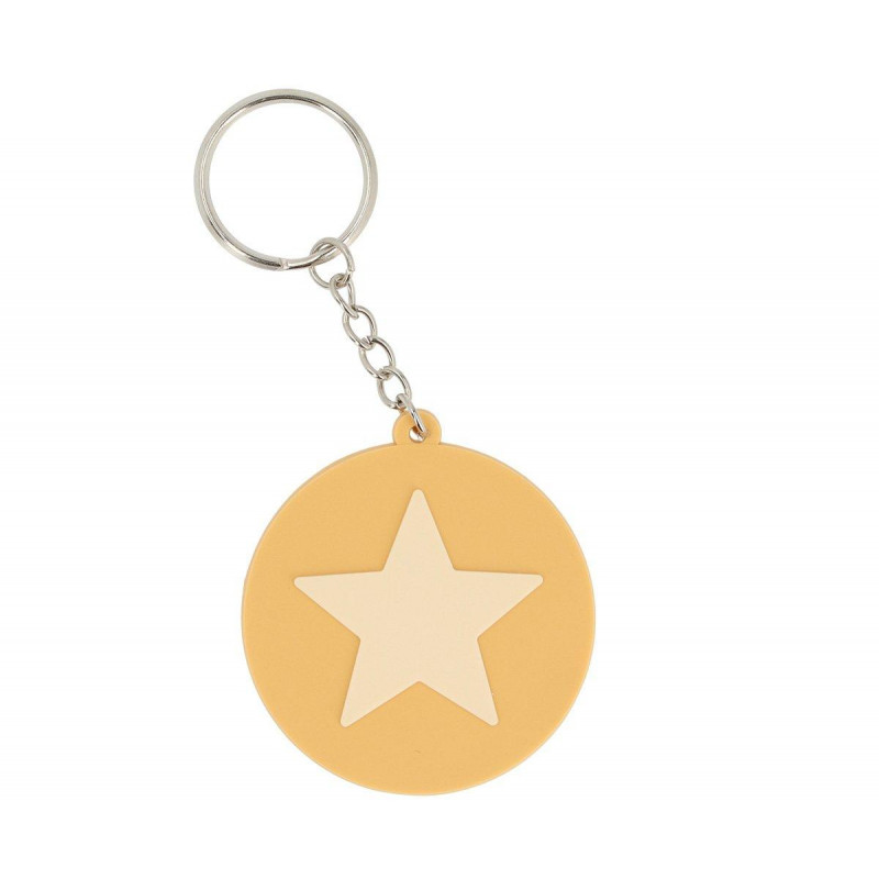 Llavero Silicona Personalizable Star Mustard-Tutete