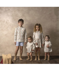 Conjunto Niño Cuadros Beig -CMP Tex