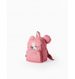 Mochila con Orejitas para Bebé y Niña 'Minnie', Rosa-Zippy