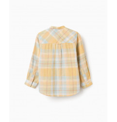 Camisa de bebé niño a cuadros cuelo mao-Zippy
