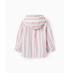 Camisa de niño 100% algodón a rayas con capucha-Zippy