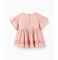 Blusa de niña 100% algodón con bordados de punto de cruz-Zippy