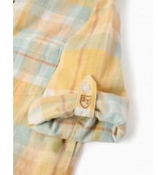 Camisa de niño a cuadros cuelo mao-Zippy