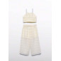 Conjunto pantalón crochet niña Crudo-Abel & Lula
