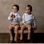 Peto Niño Lunares Chocolate con Camisa Bámbula Cuello Bebé-CMP Tex
