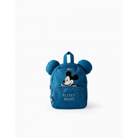 Mochila con Orejitas para Bebé y Niño 'Mickey', Azul-Zippy