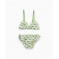 Bikini de niña estampado en verde claro-Zippy