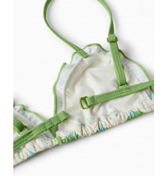 Bikini de niña estampado en verde claro-Zippy