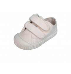 Zapatilla Lona Velcros Blanca-Zapy