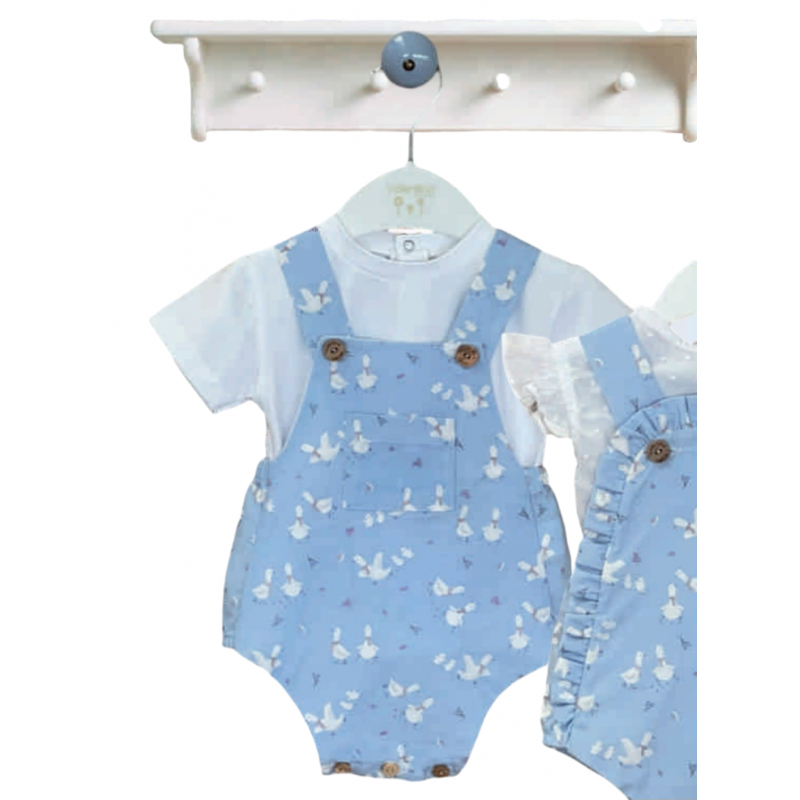 Conjunto Coco Blue Camisa de Algodón+ Ranita-Valentina