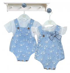 Conjunto Coco Blue Camisa de Algodón+ Ranita-Valentina