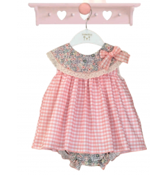 Vestido Ameli Pétalo Vichy+Culote Flores-Valentina