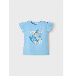 Camiseta dibujo niña cielo-Mayoral