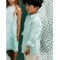 Camisa Vichy con Textura para Niño 'B&S', Verde Agua/Blanco-Zippy