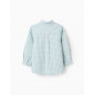 Camisa Vichy con Textura para Niño 'B&S', Verde Agua/Blanco-Zippy