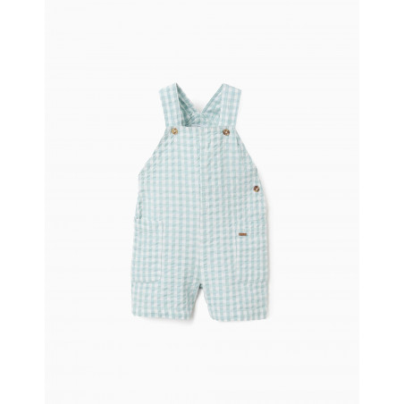Mono Vichy con Textura para Bebé Niño 'B&S', Verde Agua/Blanco-Zippy