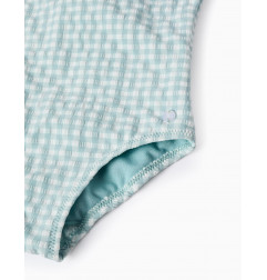 Bañador Vichy con Volantes para Bebé Niña 'B&S', Verde Agua-Zippy