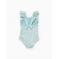Bañador Vichy con Volantes para Bebé Niña 'B&S', Verde Agua-Zippy