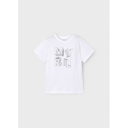 Camiseta básica letras niño-Mayoral
