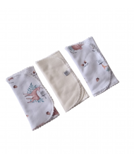Set Babero Bandana Reversible +Tres Babitas Dante-Todo Amor Baby