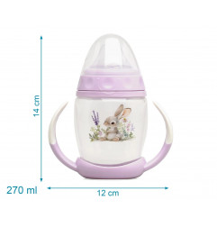 Taza de aprendizaje step 1 conejo lavanda-Kiokids